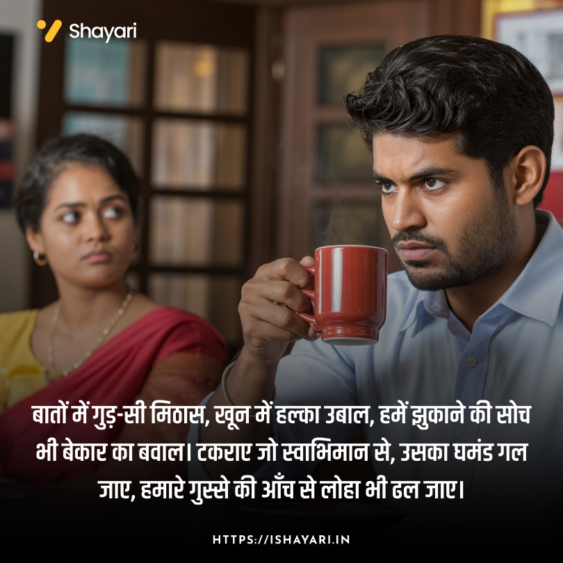 Desi Gussa Shayari in Hindi