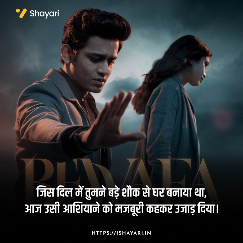 Broken heart with Bewafa Shayari in Hindi